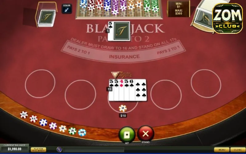 Game bài Blackjack Zomclub trở nên phổ biến ở hiện tại